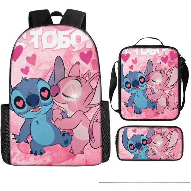 (17) NEW Kids Lilo Stitch Backpack Rucksack Student Handbag Laptop Travel Bag Gifts
