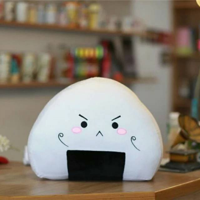(Y 8inches (20cm)) Cute Kawaii Japanese Rice Ball Pillow Sushi Stuffed Back Cushion Plush Toy Doll