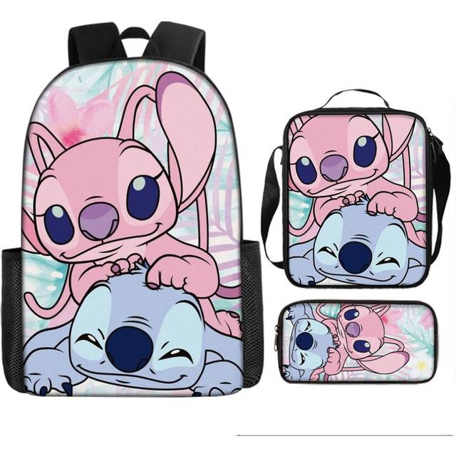 (44) NEW Kids Lilo Stitch Backpack Rucksack Student Handbag Laptop Travel Bag Gifts