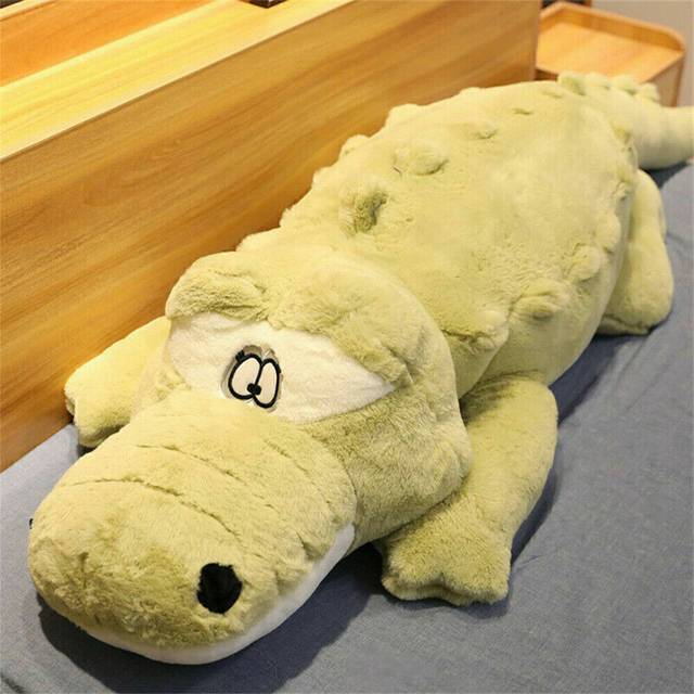 (Green 60cm) Crocodile Plush Toy Kids Gifts Huge Pillows Animal Soft Stuffed Dolls Boys Girls