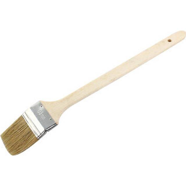 15.9" length 2.5" width wooden handle beige bristle angle paint radiator brush