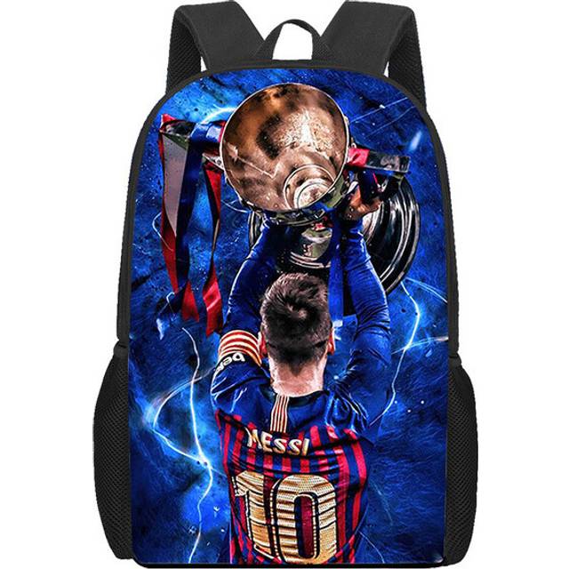 (46) Boys Girls Neymar Ronaldo Messi Backpack Lunch Bag Pencil Case Schoolbag