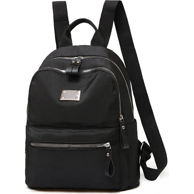 (Black) 2024  New Classic Casual Womens Backpack Waterproof Oxford Multi-Pocket