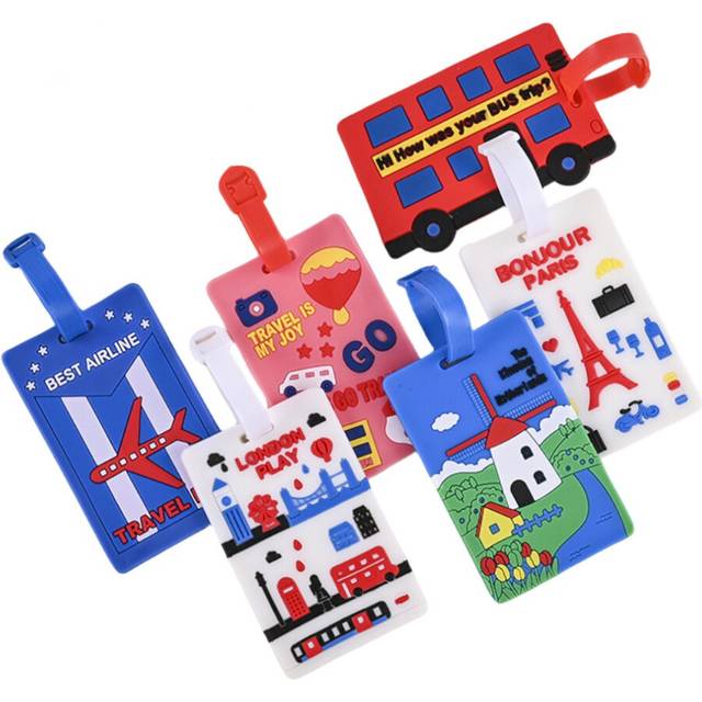 6Pcs Luggage Labels Suitcases Bag Tags Luggage Suitcase ID Tag
