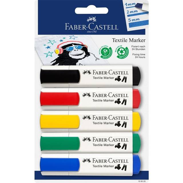 Textilmarker Basic 5-set