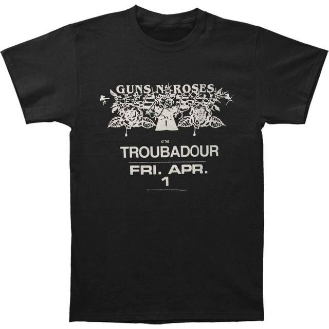 (S, Black) Guns N Roses Unisex Adult Troubadour Flyer T-Shirt
