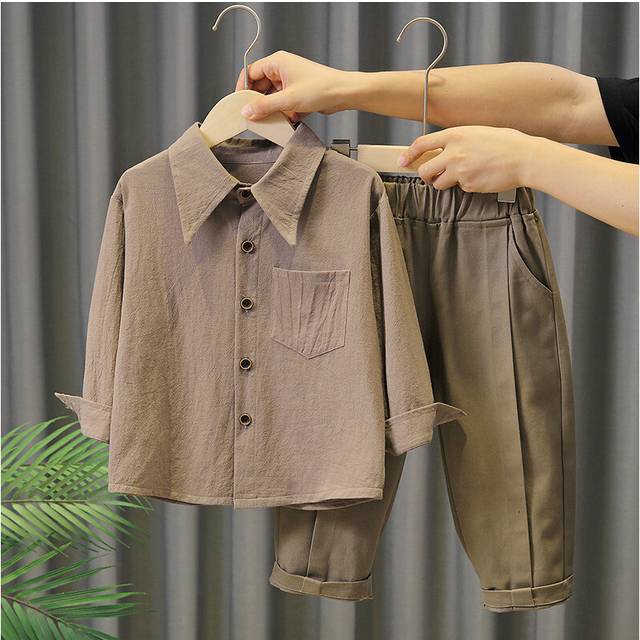 (StyleB, 140cm) Stylish Baby Boy Autumn Knitted Outfit Set Comfortable Vest Sweater Pants For Ages 3 To 8