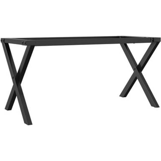 vidaXL Coffee Table Legs X-Frame 70x30x43 cm Steel - Black