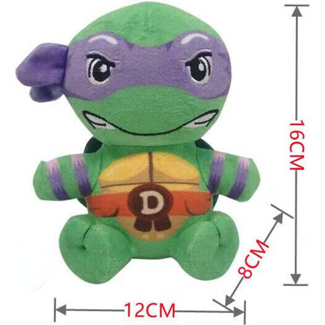(Purple) Cartoon Turtles Plush,6 inch Turtle Doll Collectible Ninja Stuffed Animal Toy