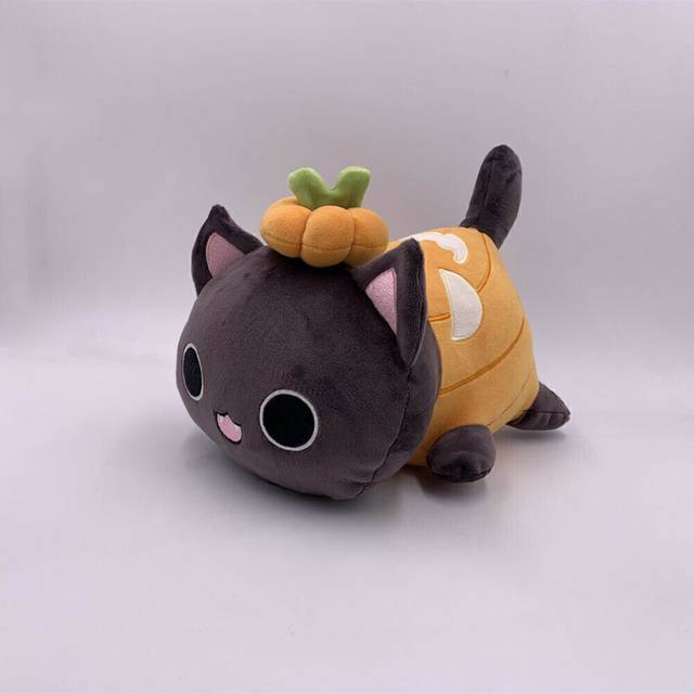 (pumpkin cat, 25cm  0.22kg) 25cm New Aphmau Plush Doll Cat Doll Soft Pillow Toy Christmas Gifts for Children