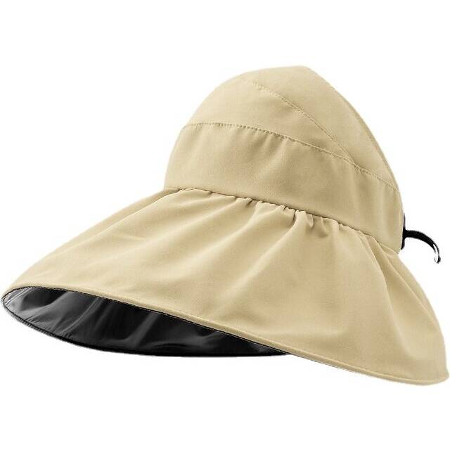 (khaki) Summer Women Bucket Hat UV Protection Sun Hats Soft Foldable Wide Brim