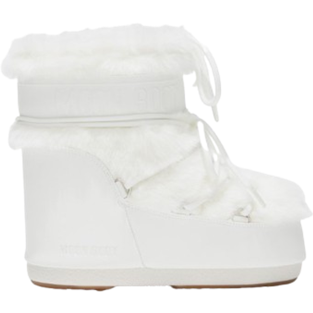 Moon Boot för kvinnor. 80D1409390 Icon låga fuskstövlar vit (39/41), Karta, Ingen, Casual, Snö - Svart, Vit (39/41)