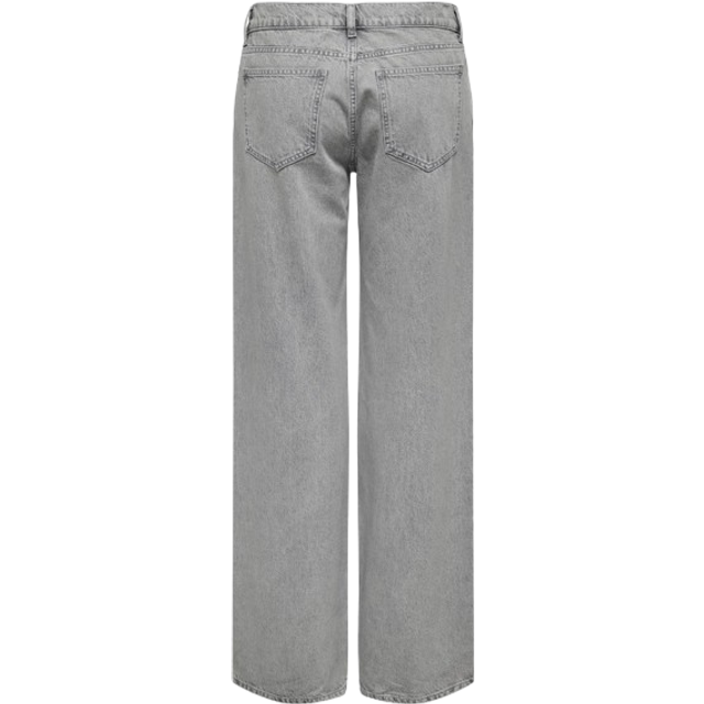 ONLY Onlbrenda Low Wide Dnm Cro117 Noos, ljusgrå denim, LW x 30 L dam, Ljusgrå, LW x 30L