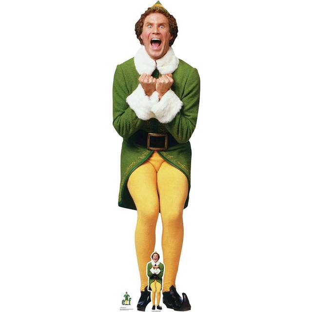 Star Cutouts Buddy Elf Excited For Christmas Cardboard Cutout 6.2ft - n/a - 187 x 59 x 29.5cm