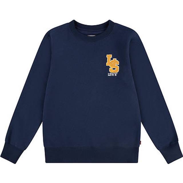 Sweatshirt med monogram och rund hals för barn - Blue - 4A