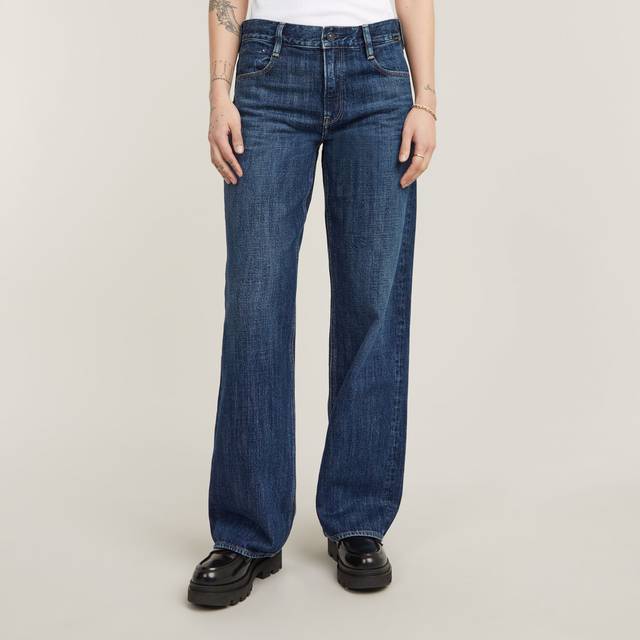 Judee Low Waist Loose Jeans - Medium blue - Women - 26-32