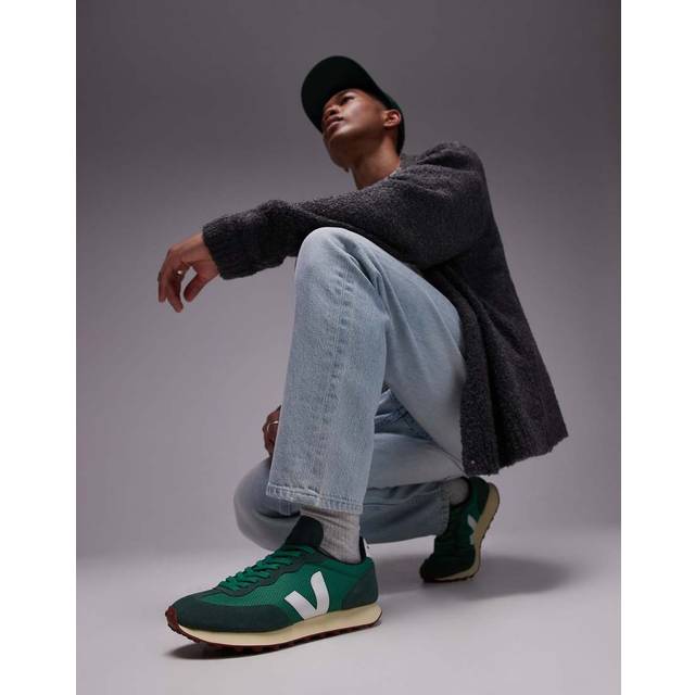 Veja Mens Rio Branco Trainers - Green, Green, Size 11, Men