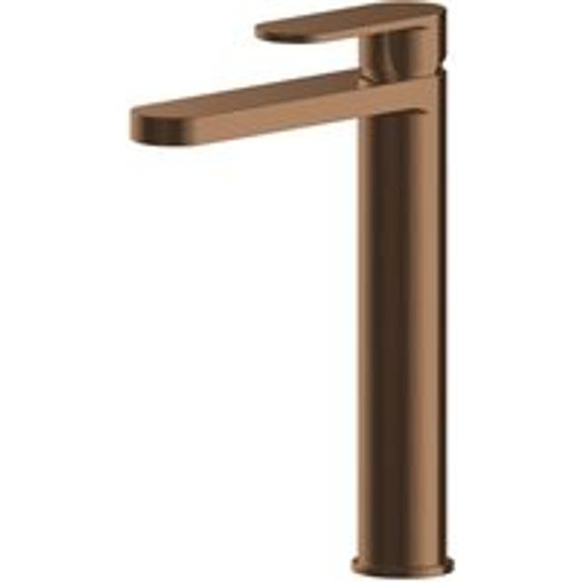 Current Round High Rise Mono Basin Mixer Tap - Brushed Bronze - Balterley
