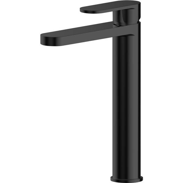 Current Round High Rise Mono Basin Mixer Tap - Matt Black - Balterley