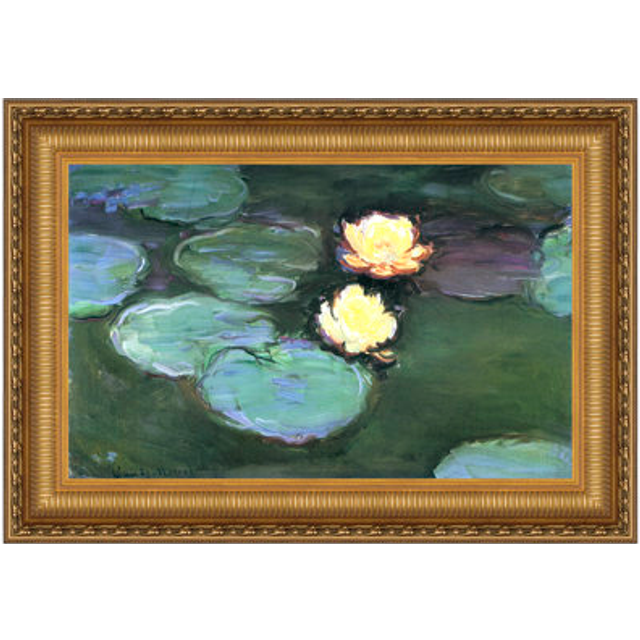 Water Lilies (Nympheas) Framed Canvas Replica Painting: Grande