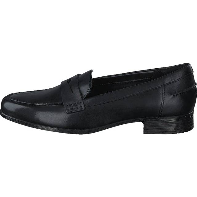 Clarks Hamble Loafer dam Loafers, Svart svart läder, 40 EU