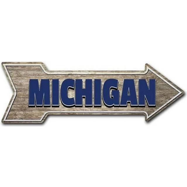 SignMission D-A-10-999745 10 x 30 in. Indoor & Outdoor Decor Direction Sticker Vinyl Wall Decals - Michigan - 24 in.