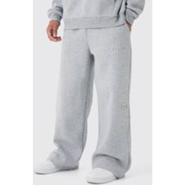 Embossed Worldwide Wide Leg Jogger - Grey - XL