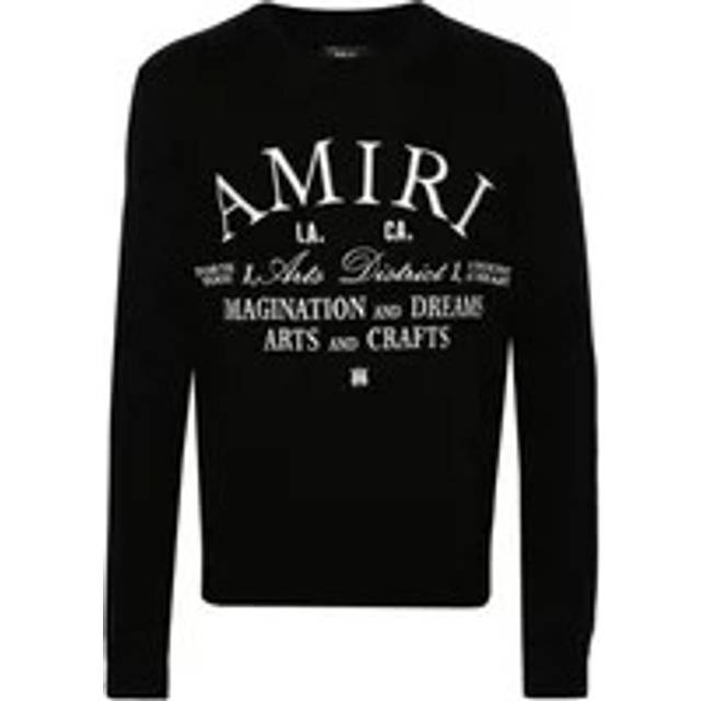 Amiri Mens Black Brand-embellished Crewneck Cotton-jersey T-shirt Xl - BLACK