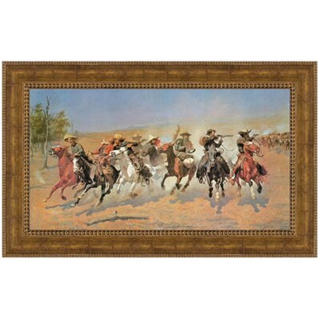 A Dash For The Timber Framed Canvas Replica Painting: Grande