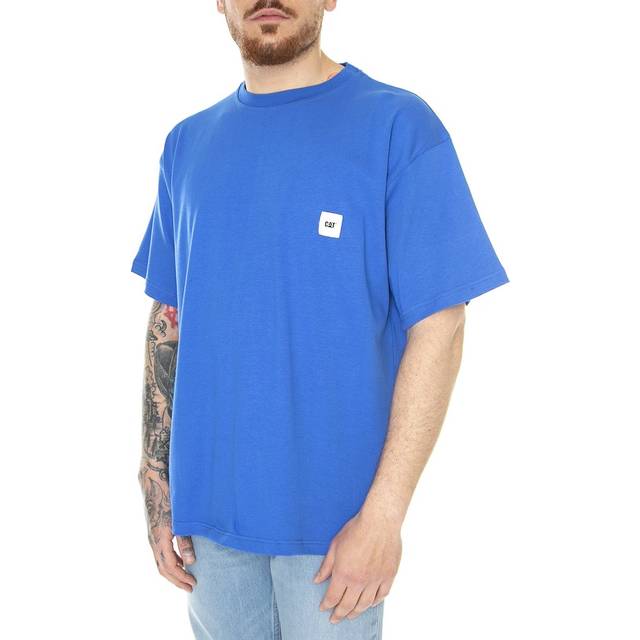 T-shirt Caterpillar Oversized Cat Labelled - Bleu - S