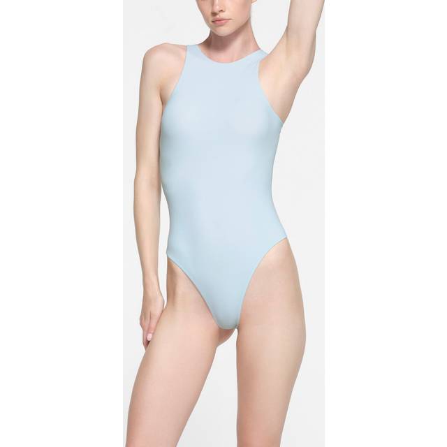 SKIMS High Neck Bodysuit | Blue | 2XL | Fits Everybody - Opal