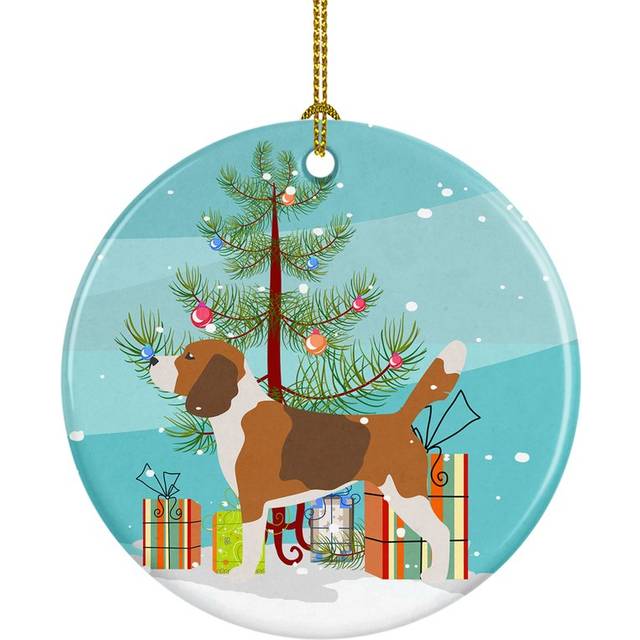 Caroline's Treasures Beagle Merry Christmas Tree Ceramic Ornament