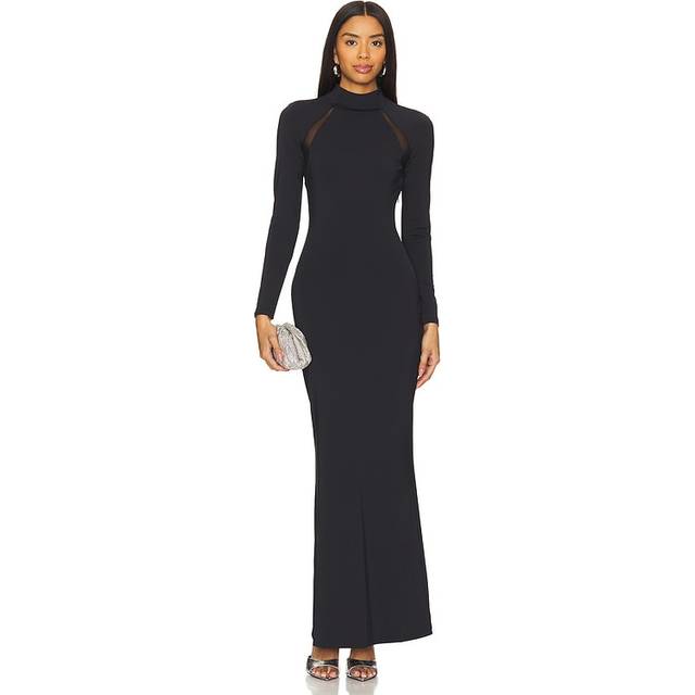 Krystal Maxi Dress with Mesh Paneling