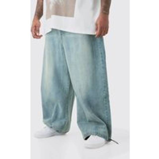 Plus Denim Parachute Jeans - Blue - 42