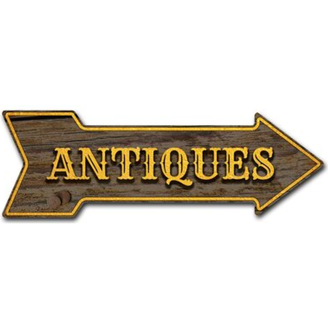 SignMission D-A-8-999980 8 x 24 in. Indoor & Outdoor Decor Direction Sticker Vinyl Wall Decals - Antiques - 24 in.