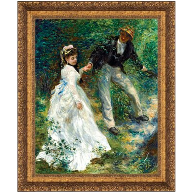 La Promenade Framed Canvas Replica Painting: Grande
