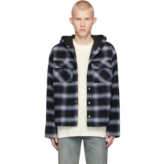 REPRESENT, Light Jackets, male, Black, M, Hooded Overshirt