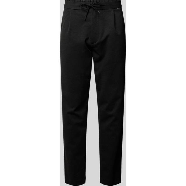 Pleated Tapered Trousers - Black - W30 L32