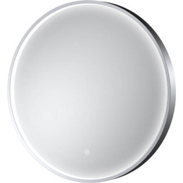 Contemporary Round Inset Framed LED Touch Sensor Mirror - 600mm - Chrome- Balterley