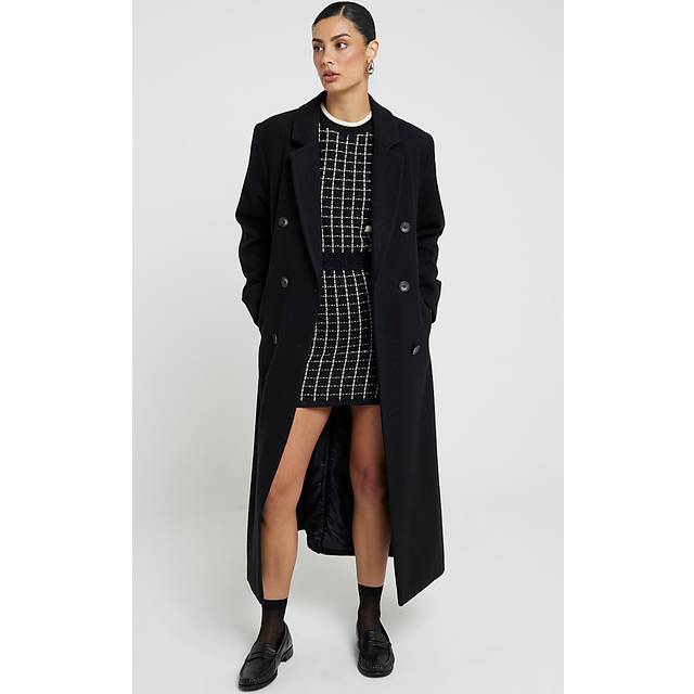 River Island Womens Black Boucle Check Mini Skirt - XS