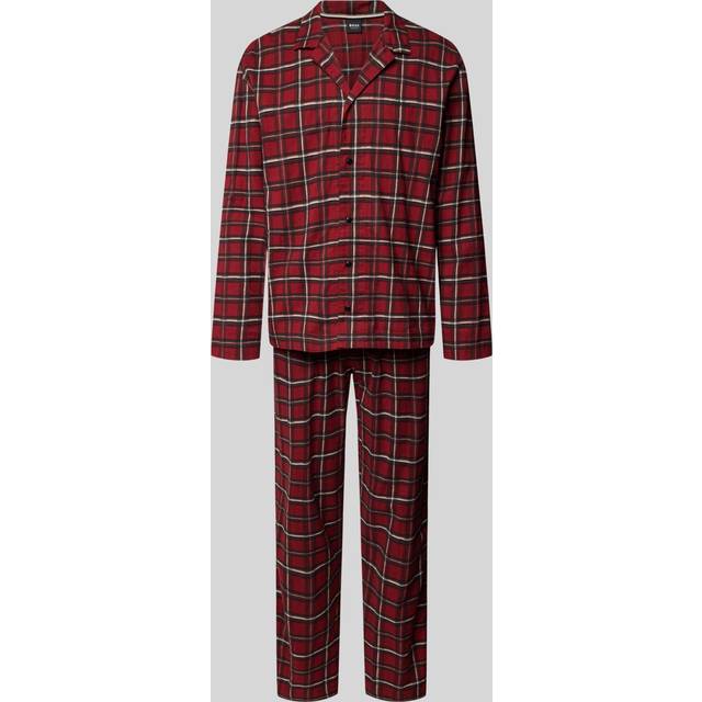 Hugo Boss Men's Pyjama Gift Set, Dark Red - Size: X-LARGE
