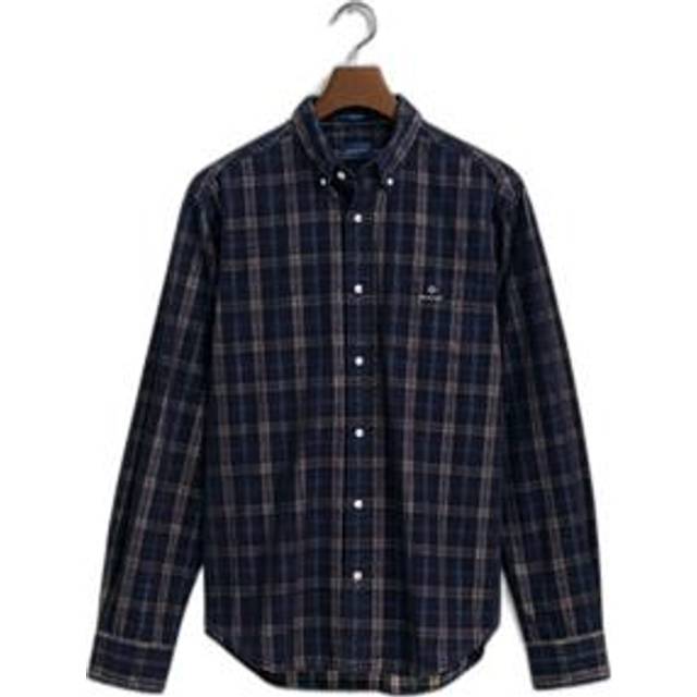 Shirt Gant Reg Ut Cord Check - Bleu