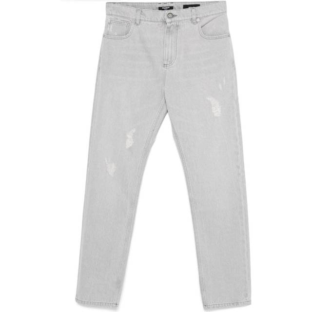 Balmain Men's Denim Jeans in Grey | Size 31 | DH0MI043DF12 Color 9FK (31)