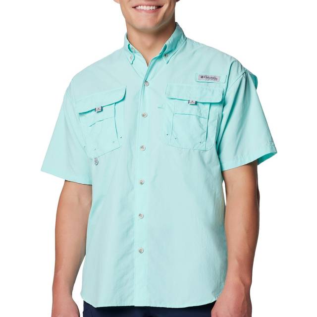 Columbia Men s PFG Bahama II Short Sleeve Shirt- - Blue (L)