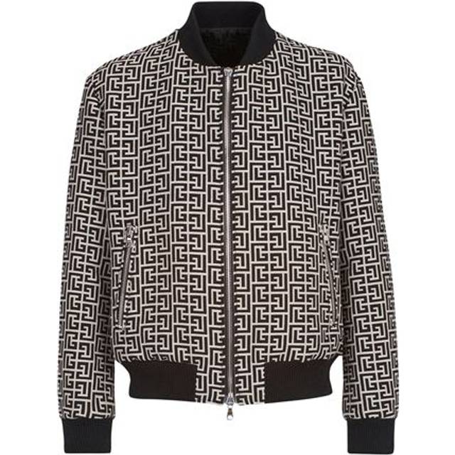 Reversible Monogram Bomber Jacket Black White