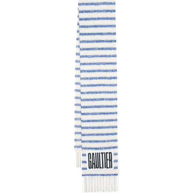 Jean Paul Gaultier Blue & Off-White 'The Marinière' Scarf - 0150-WHITE/BLUE - UNI