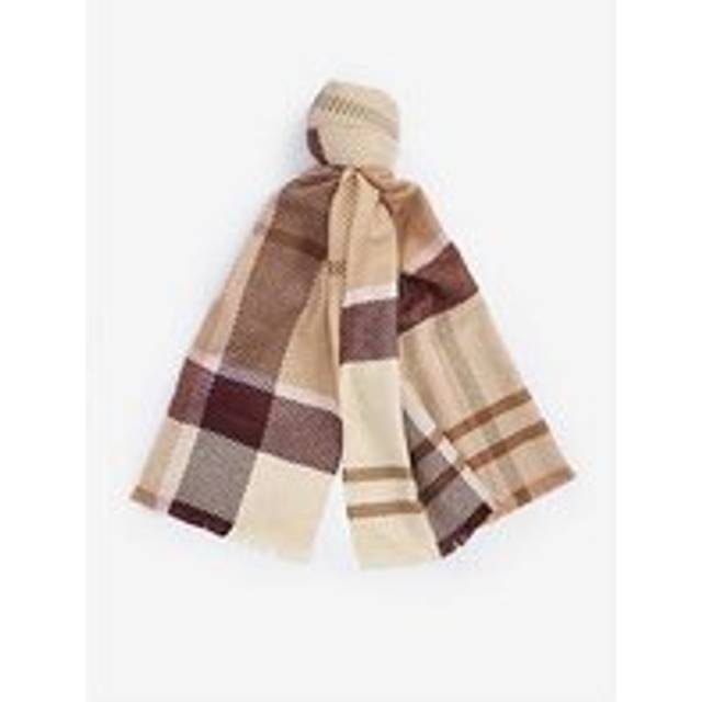 Barbour Blair Tartan Jacquard Knit Scarf - Pink