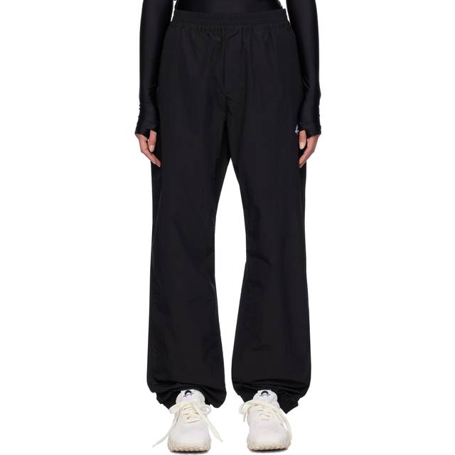 Marine Serre Black 'MS Sport' Nylon Track Pants - BK99 BLACK - S