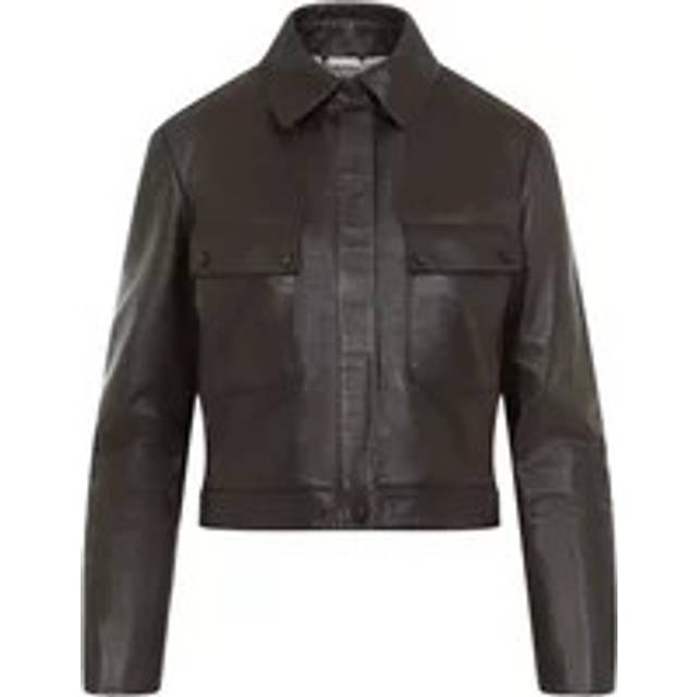 Short nappa-leather jacket