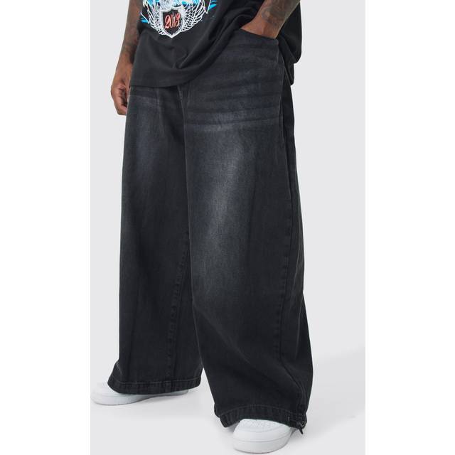 Plus Denim Parachute Jeans - Black - 44